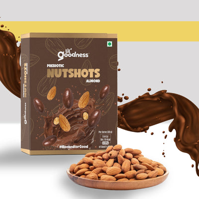 Prebiotic Nutshots - Chocolate Coated Almonds 30g - Pack of 4