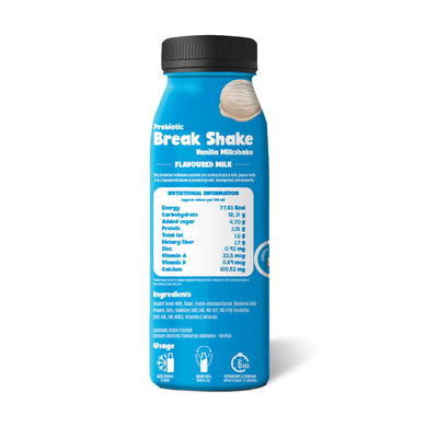 Prebiotic Break Shake - Vanilla Milkshake with Oats 200 ml (Pack of 8)