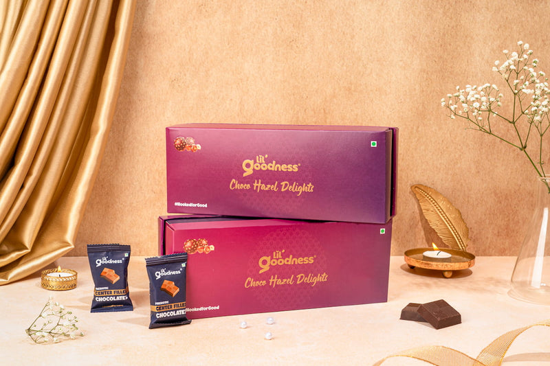 Prebiotic Celebration Chocolate Gift Box - Hazel Delights (13g x 16 Units) 208g