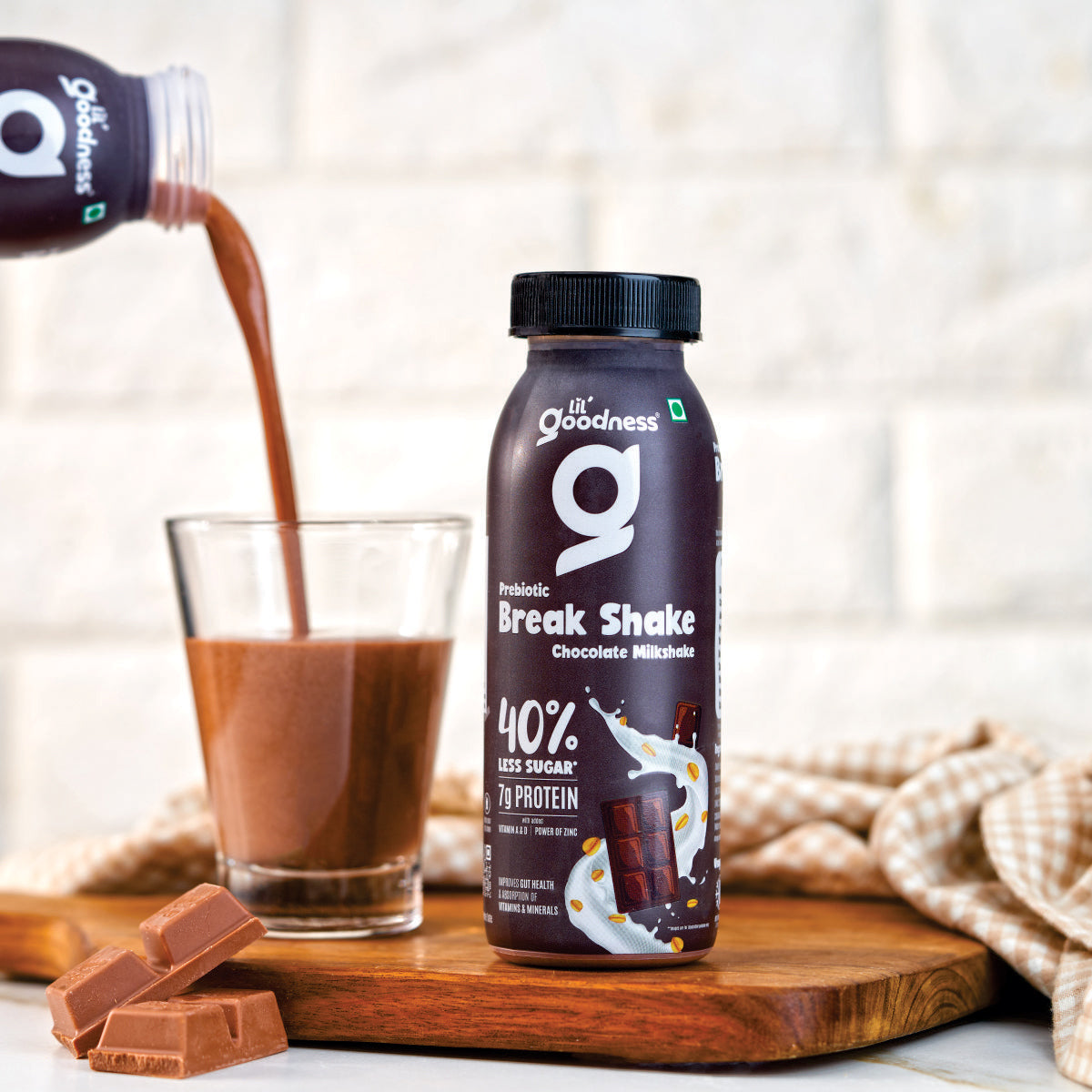 Prebiotic Break Shake - Chocolate Milkshake with Oats 200 ml (Pack of ...