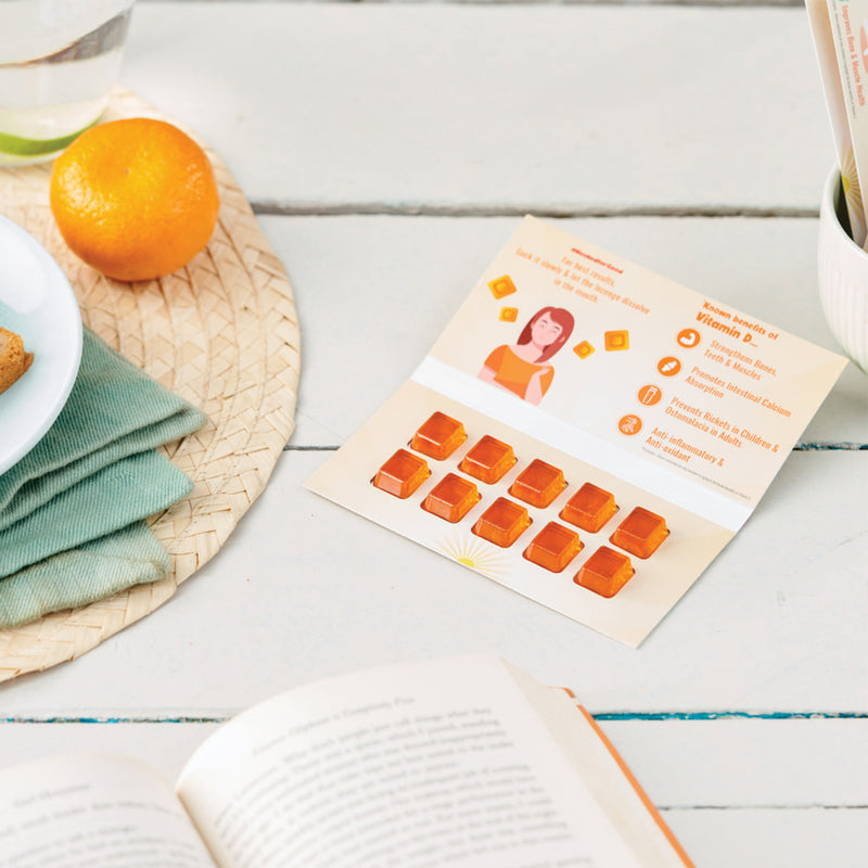 POP-IT Gummies Vitamin D - Orange Flavour Lozenges 15g (Pack of 3, 30 gummies)
