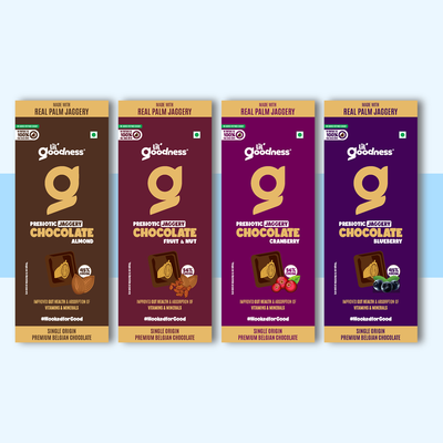 Assorted Prebiotic Jaggery Chocolates 35g - Pack of 4